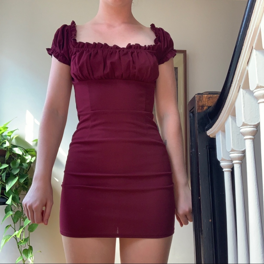 PacSun Kendall and Kylie Maroon Dress Small